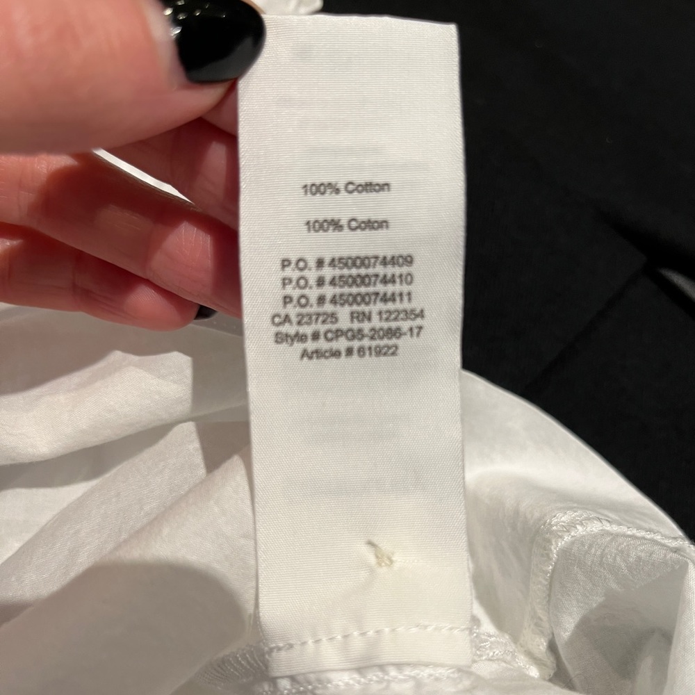 Aritzia White Short Sleeve Button Down Shirt - Picture 5 of 5
